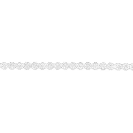Heyda Deko-Klebeband Papierspitze Blumen II, weiß