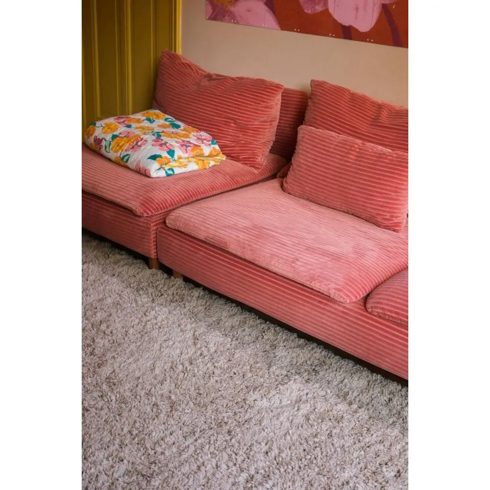 Interieur05 hoogpolig vloerkleed polyester Pilo groen/beige - 340 x 240 cm