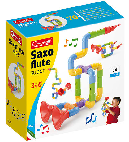 Quercetti Saxofon - Byg Sølv - 24 Dele - 04172