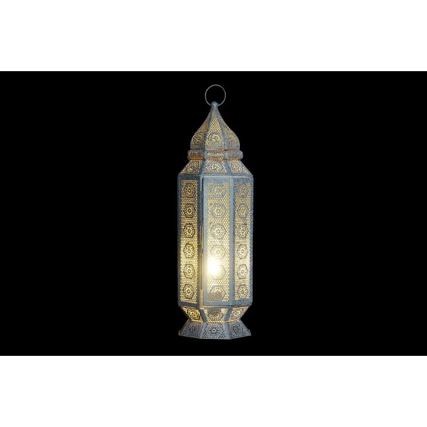 Lampe de bureau doré métal blanc 220 v 50 w arabe (17 x 17 x 54 cm)
