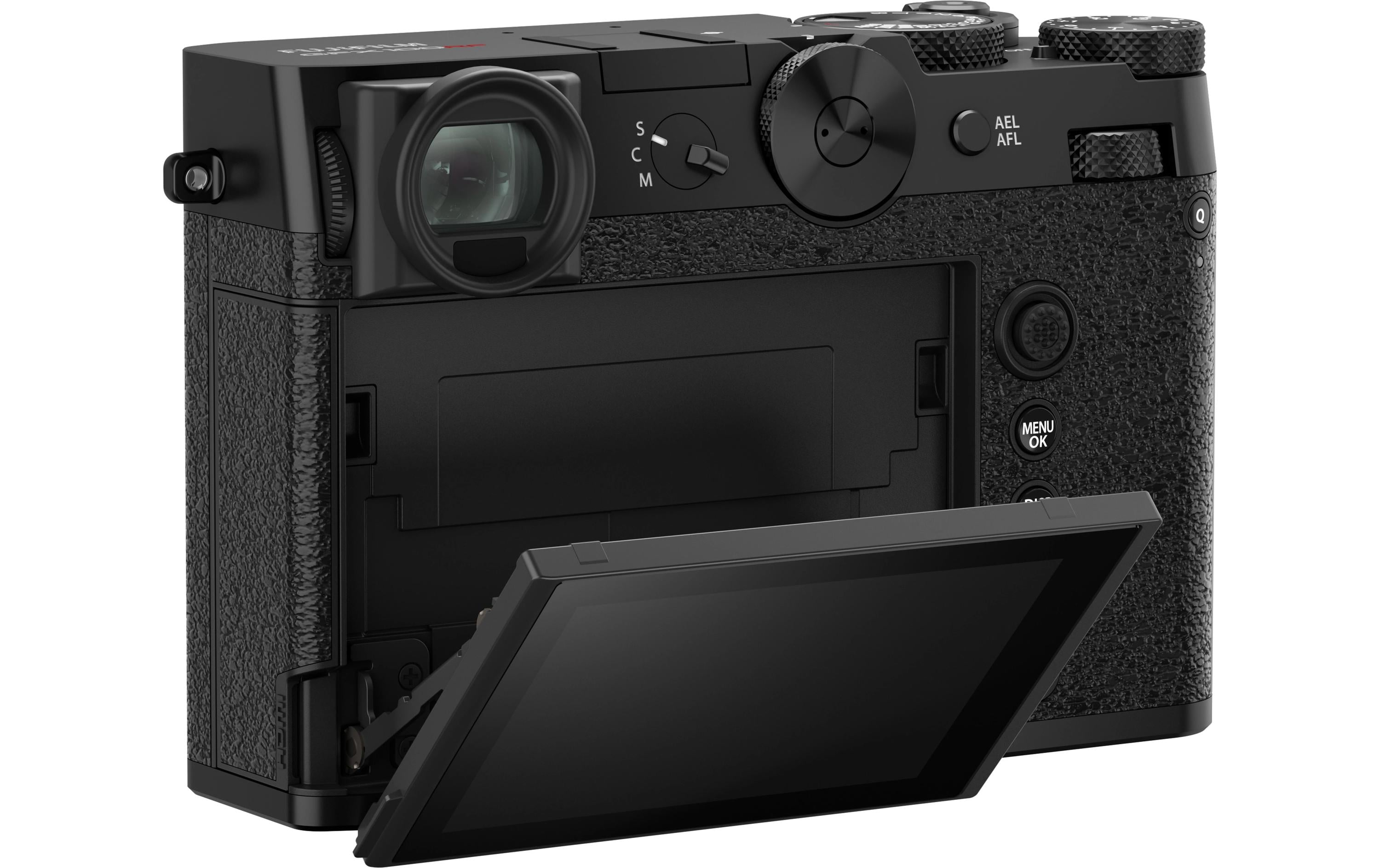Fotokamera GFX 100RF Schwarz<br>GFX-Kamera mit fest verbautem Objektiv und bringt die Mittelformat-Bildqualität in ein ultrakompaktes Design