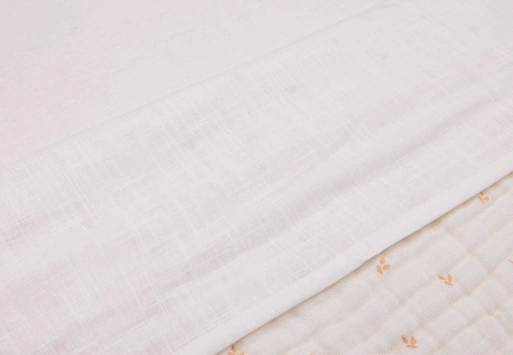 ledikant laken Slub Ivory
