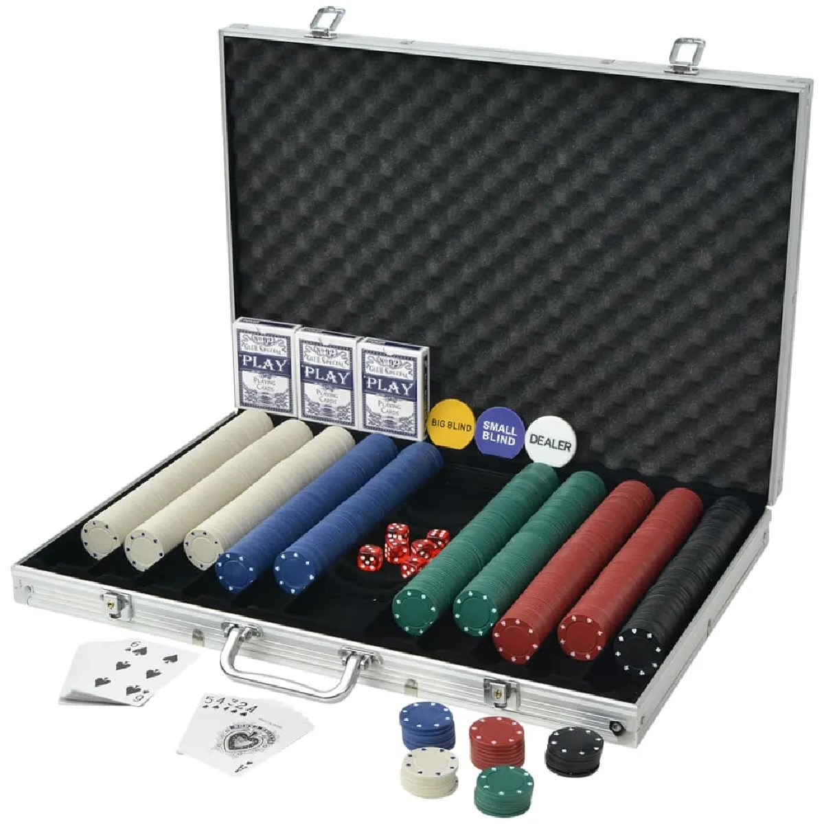 vidaXL Jeu de Poker avec 1000 Jetons