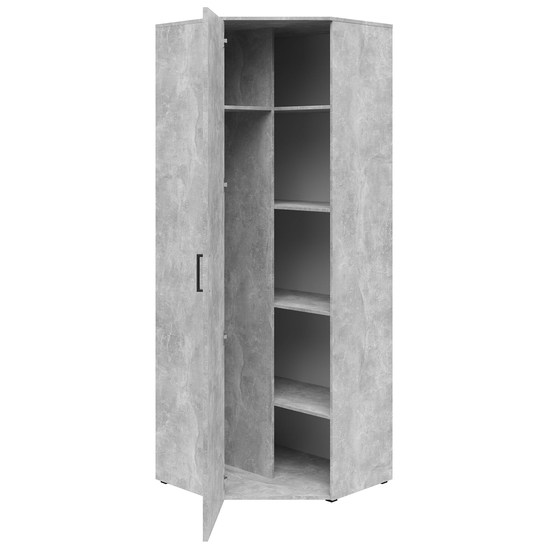 Eckschrank - Betonoptik - Breite 101 cm