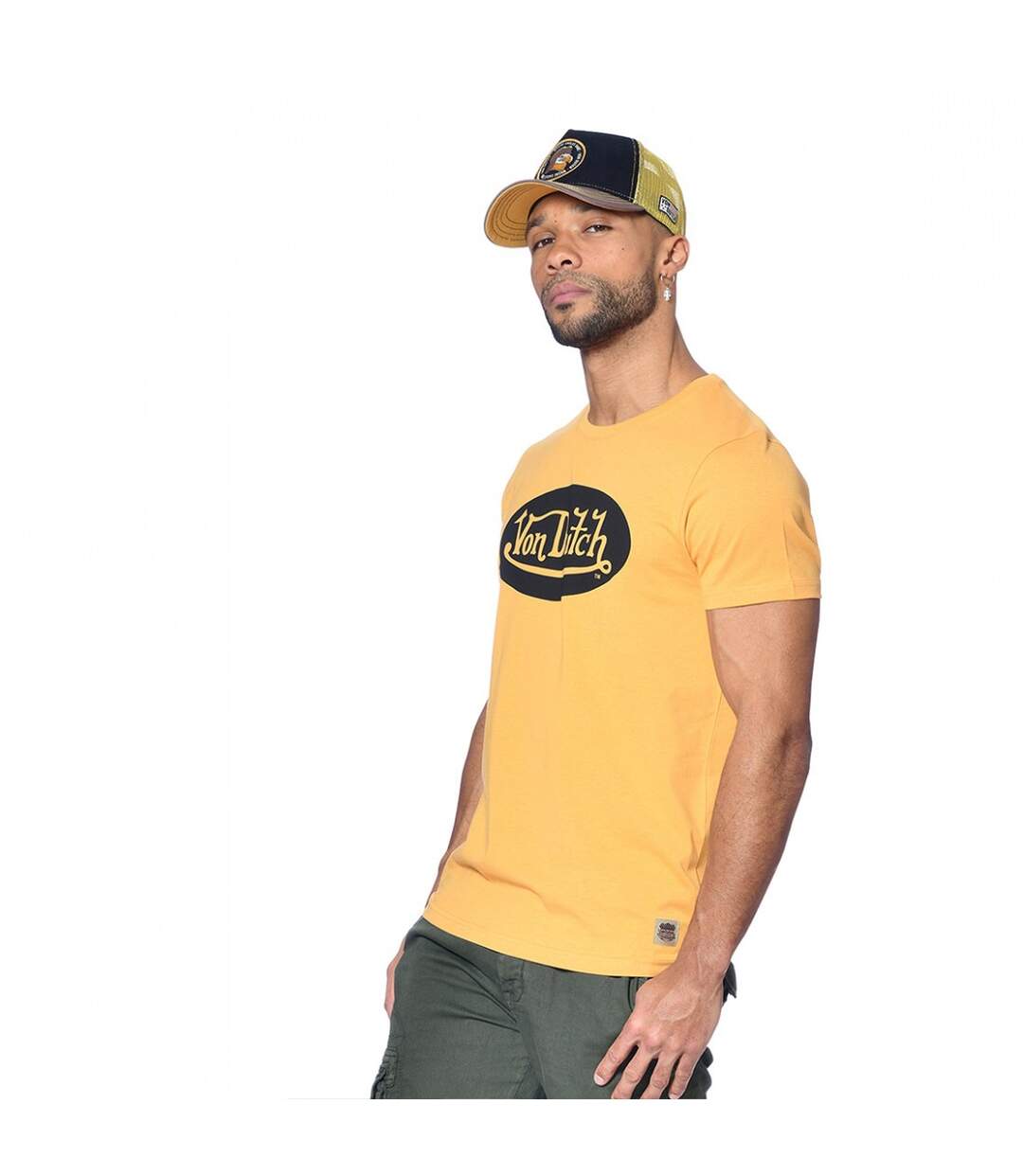 T-shirt Von Dutch col rond homme en coton Front