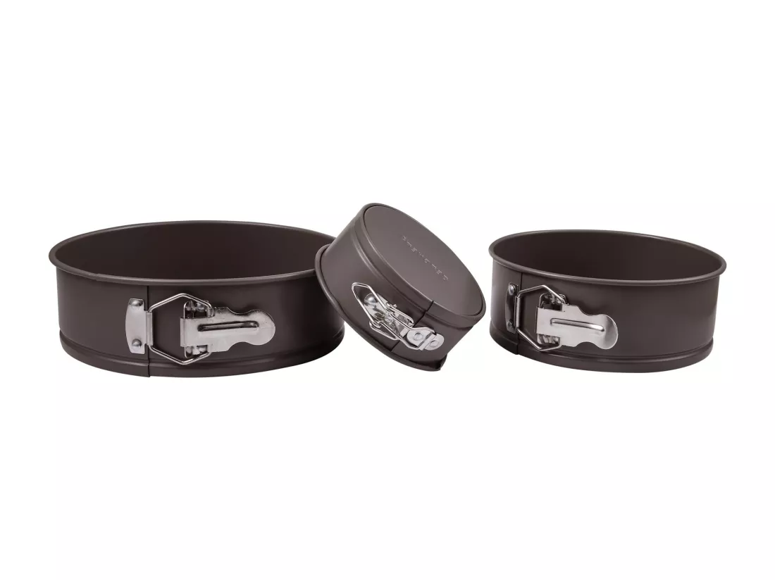 Lot de 3 moules à gâteaux en acier au carbone Amateurs de pâtisserie Bergner