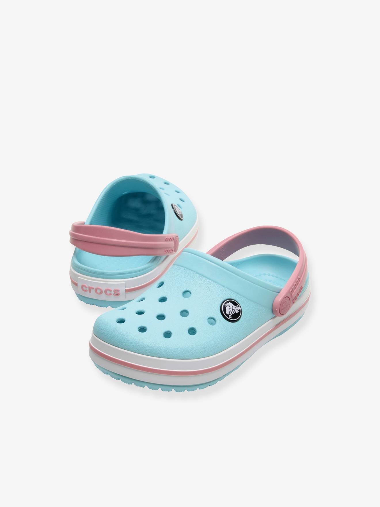 Crocband Clog T CROCS™ tamancos infantis azul claro liso