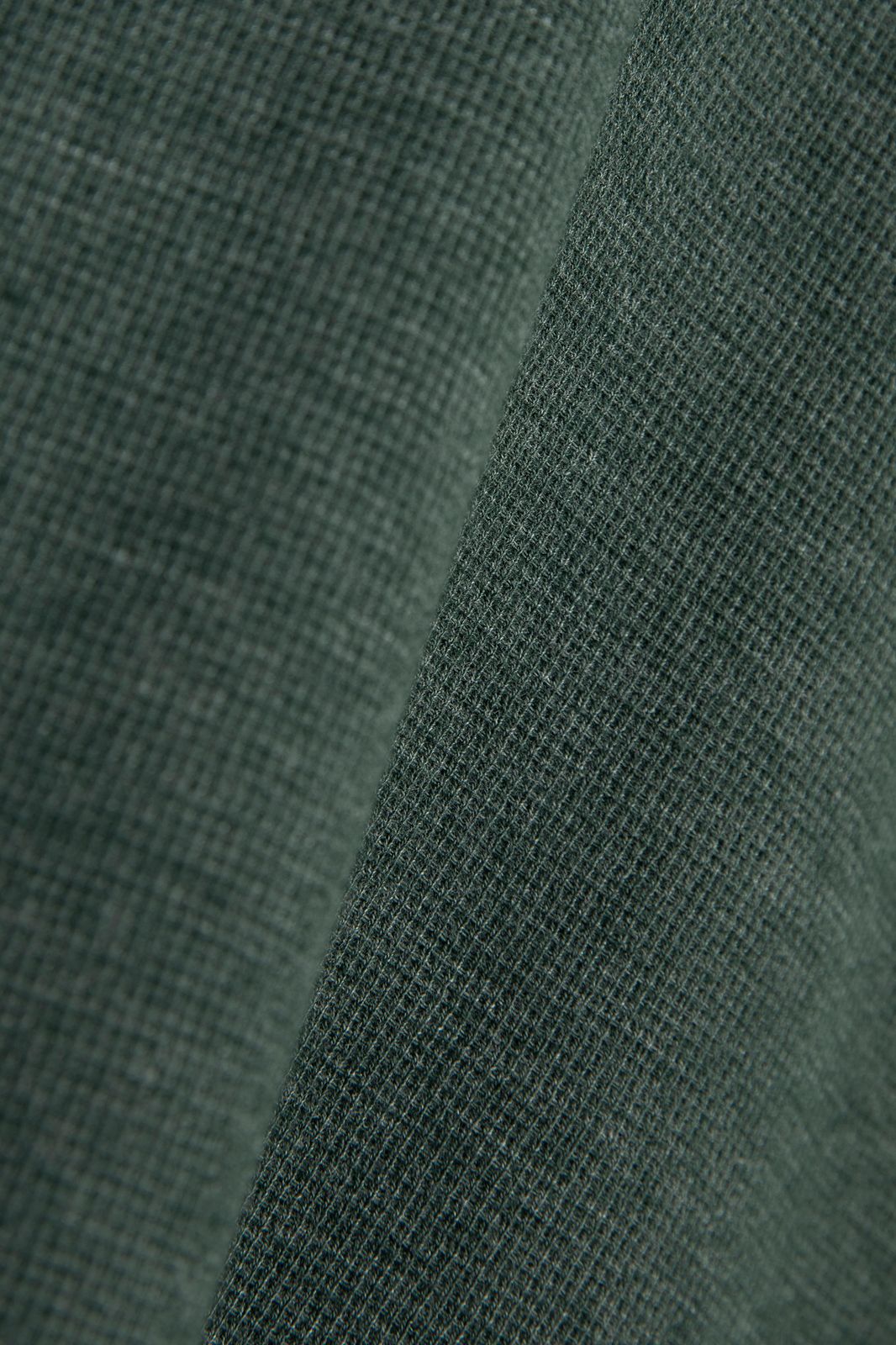 Donkergroen katoenen henley T-shirt