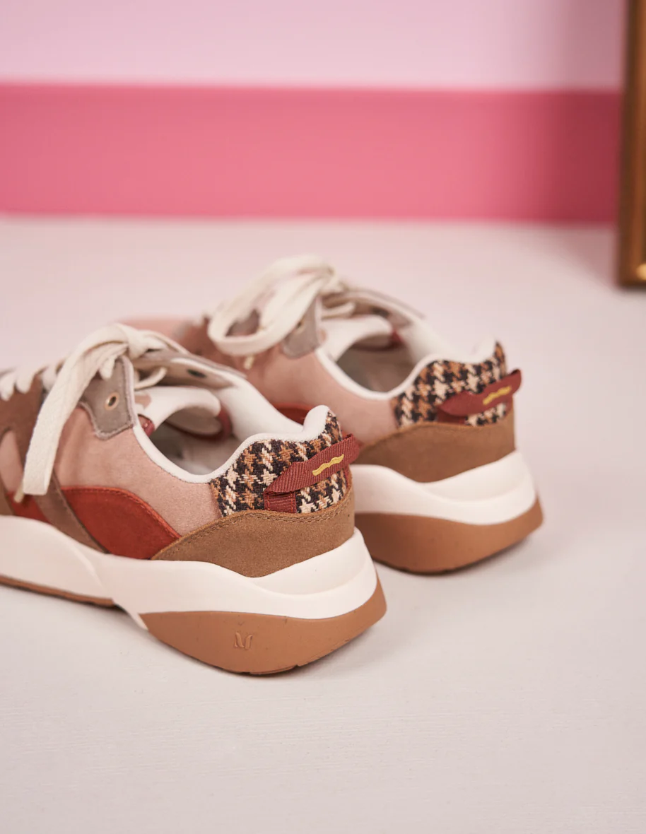 Baskets basses Lison - Suède taupe nude brun