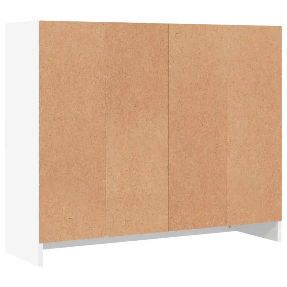vidaXL - Dressoir met 3 deuren 3 lades - Wit - Bewerkt hout - 91x28x75 cm
