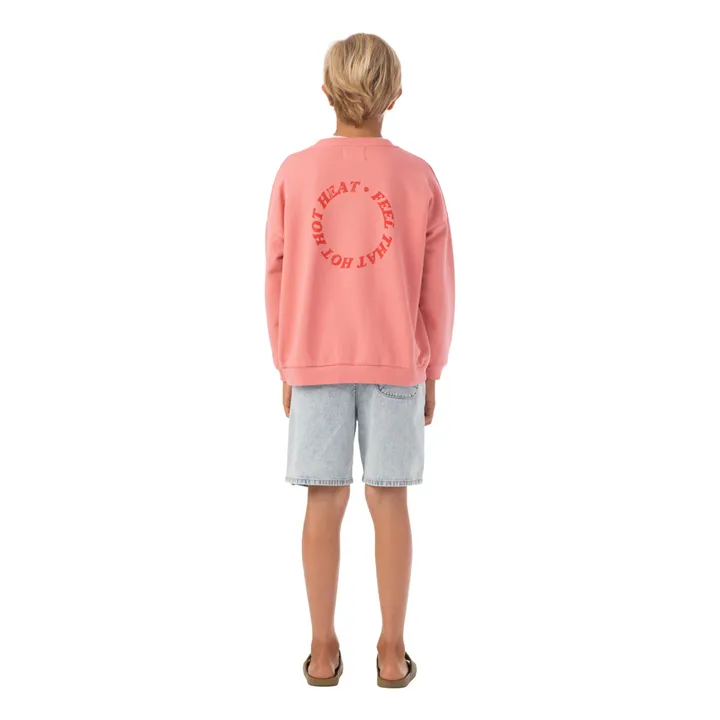 Piupiuchick Sweat Cœur Coton Bio | Rose