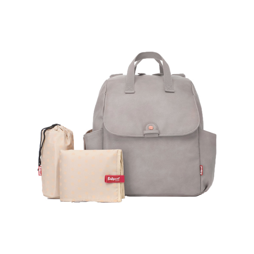 Sac à langer Robyn convertible - Similicuir gris pâle