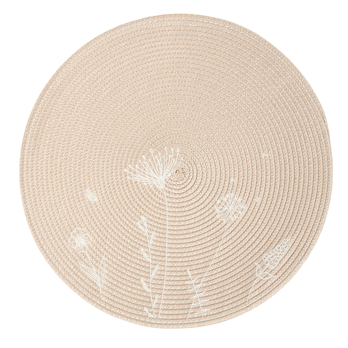 My Home Platzset mit Blumen-Stickerei beige