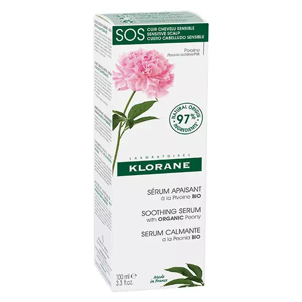 Spray Sérum Calmante SOS para Couro Cabeludo Sensível com Peônia da Klorane 100ml