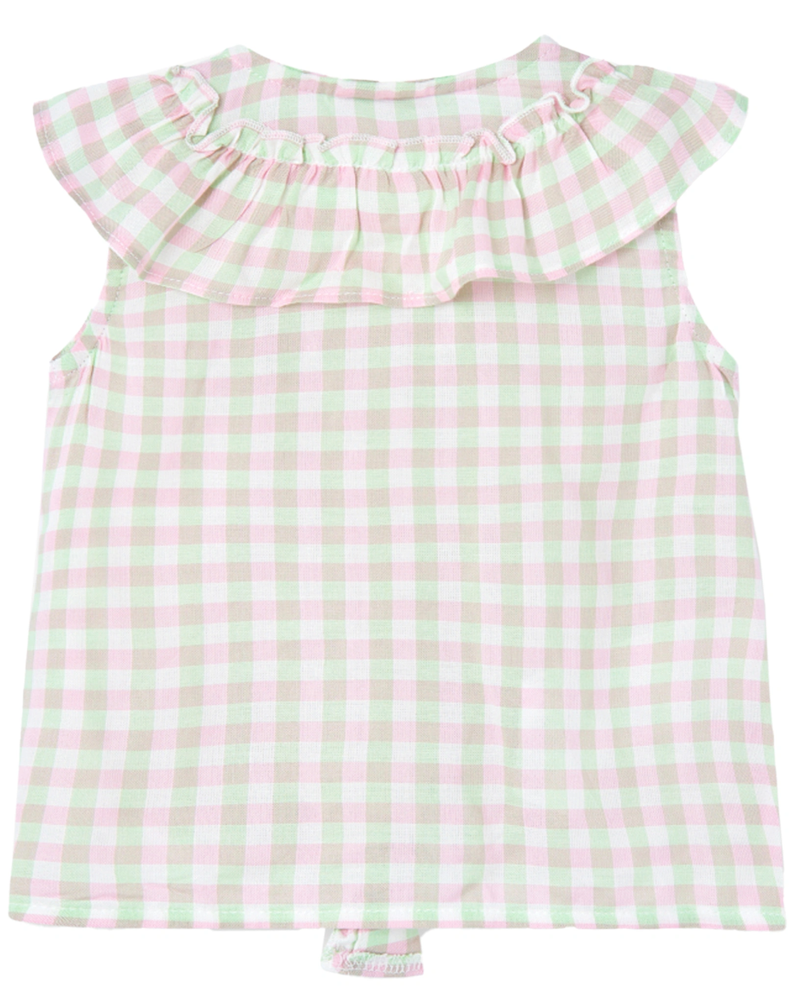 Bluse KARO ärmellos in rosa