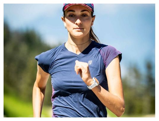 Maillot manches courtes Femme Compressport Performance Bleu/Rose