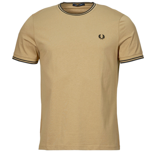 Fred Perry - TWIN TIPPED T-SHIRT - Beige / Noir