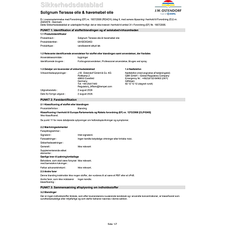 Solignum terrasseolie 2,5 liter - farveløs