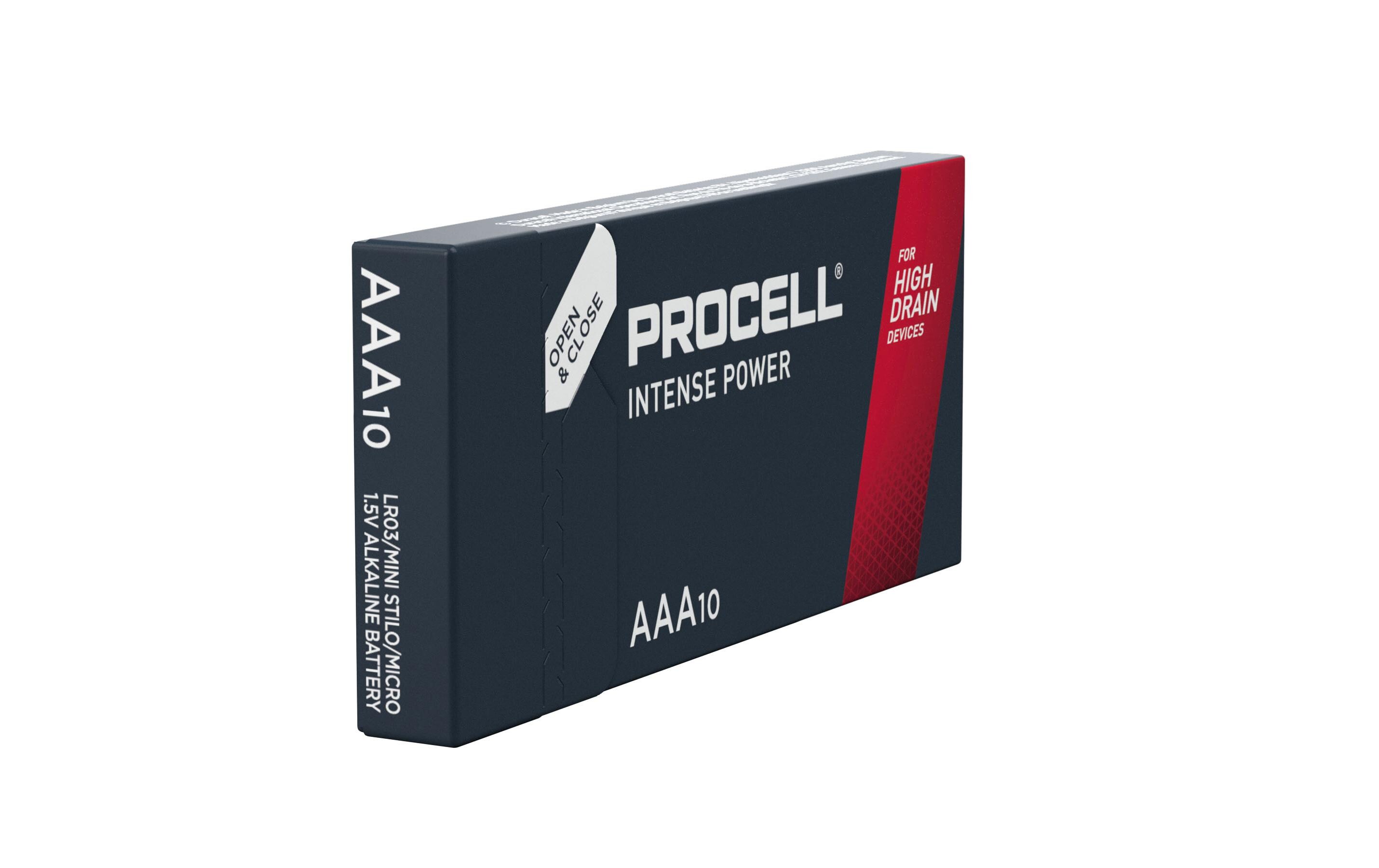Batterie Procell Intense AAA , 10 StückProfessionelle Alkaline-Batterien