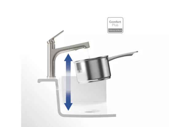 Robinet cuisine VILLEROY ET BOCH Junis Sky Shower