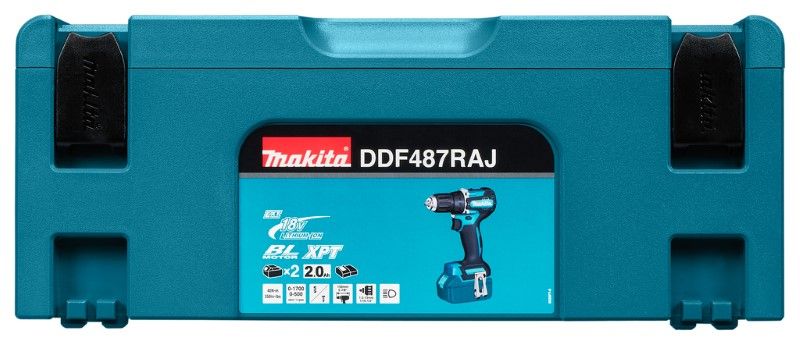 Makita DDF487RAJ 18V Li-ion accu boor-/schroefmachine set (2x2.0 Ah) in Mbox