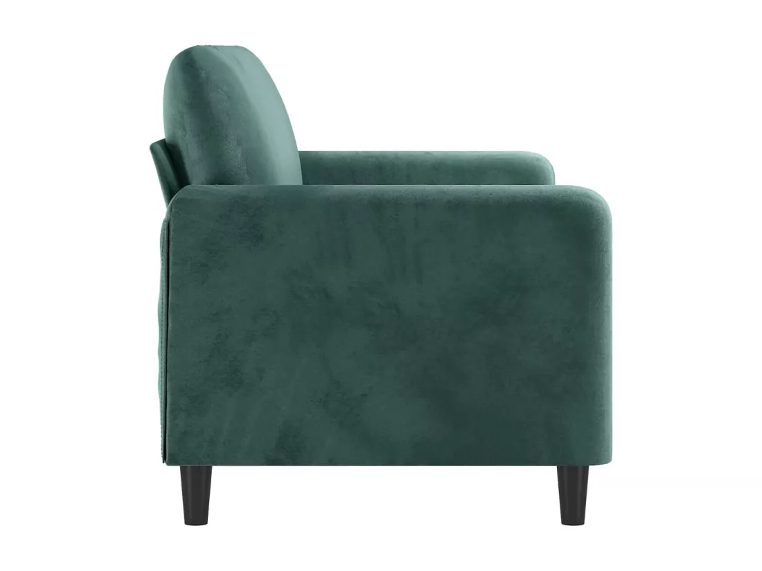 Canapé à 2 places Vert foncé 140 cm Velours