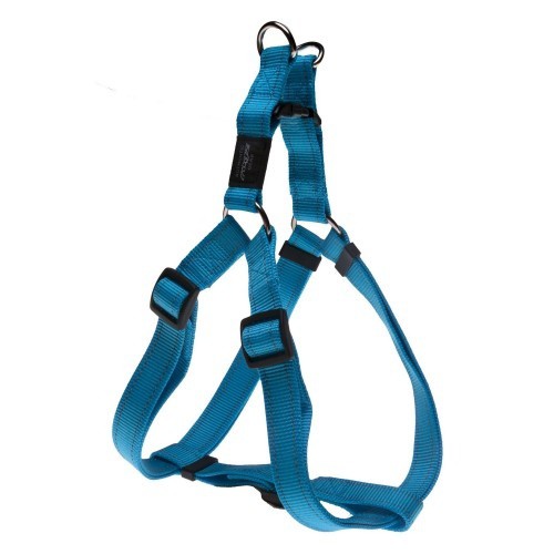 Coleira peitoral Step In Lumberjack em nylon refletivo para cães, turquesa