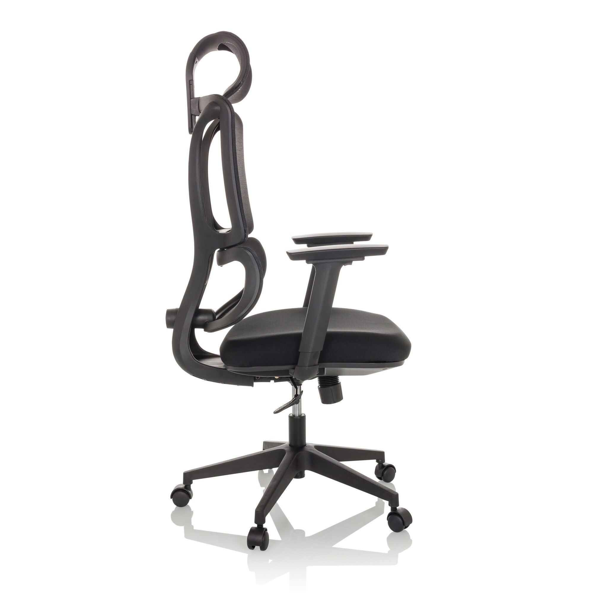 Home Office Bürostuhl ERGOMY Stoff mit Armlehnen (höhenverstellbar) MyBuero