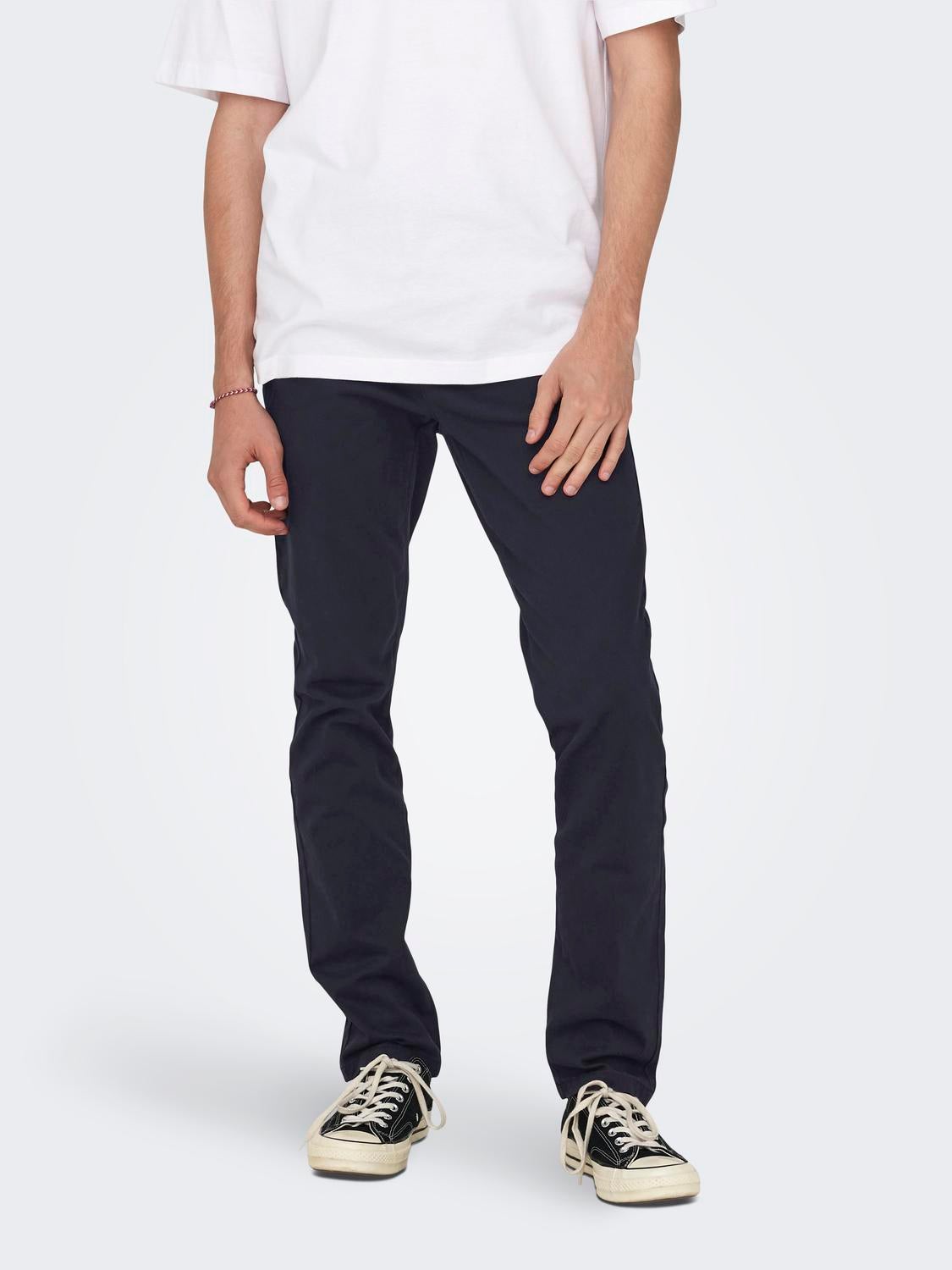 ONSMARK Slim Fit Chino Hose Dark Navy