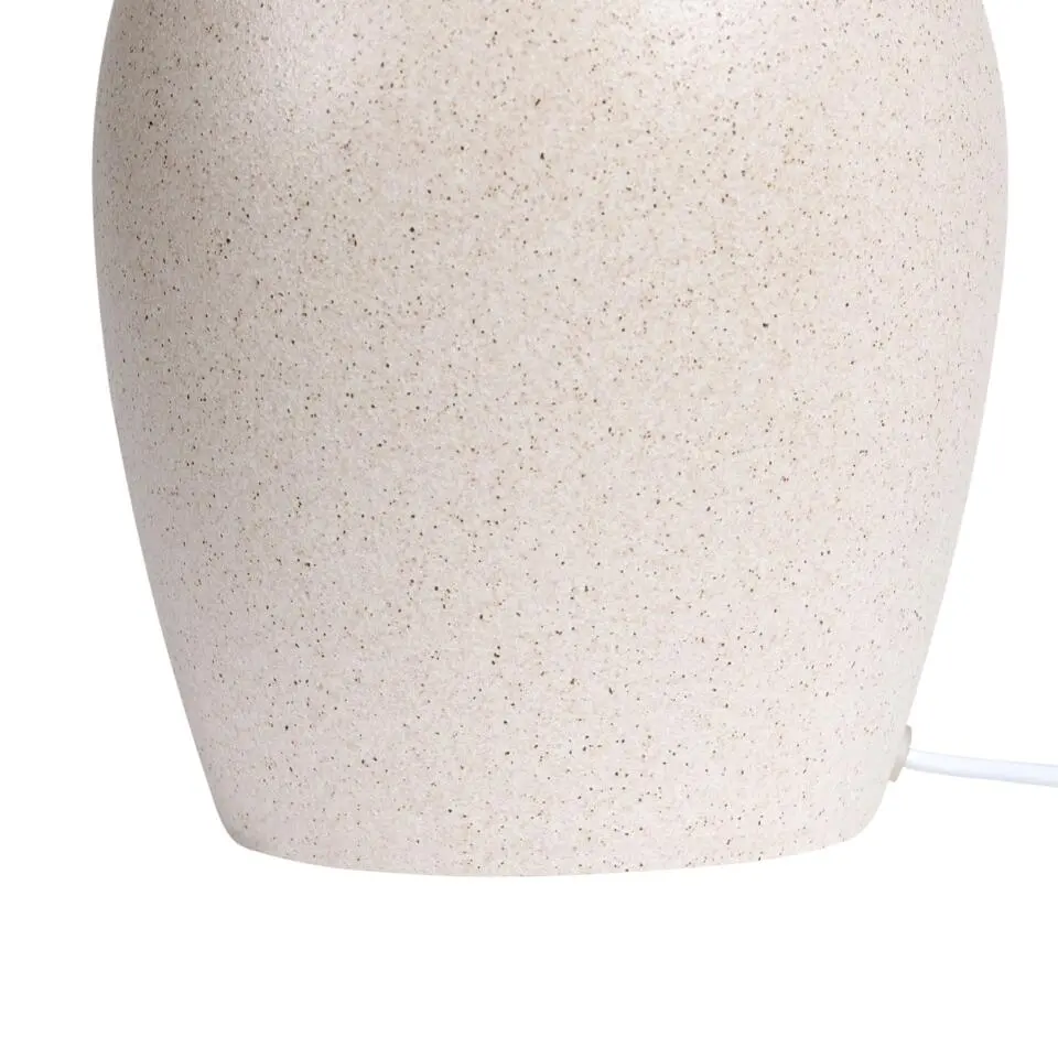 DEDURU - Tafellamp - Beige - Keramiek