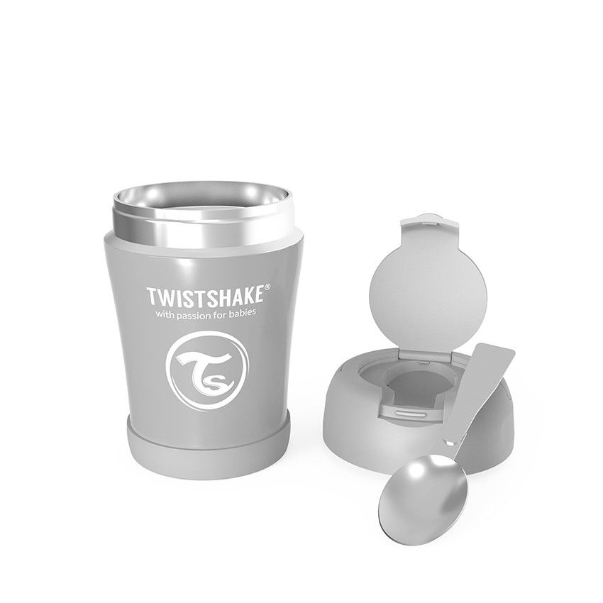 Bouteille alimentaire isotherme 350 ml – Gris Pastel - Ecru