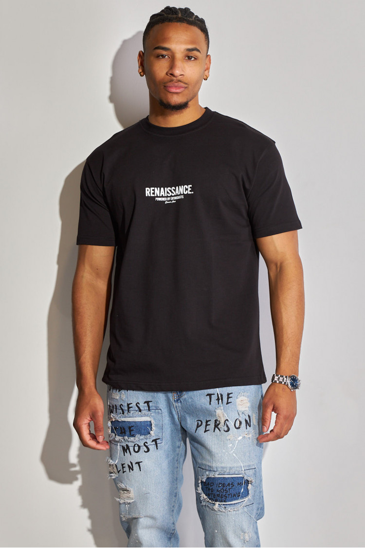 T-shirt noir renaissance