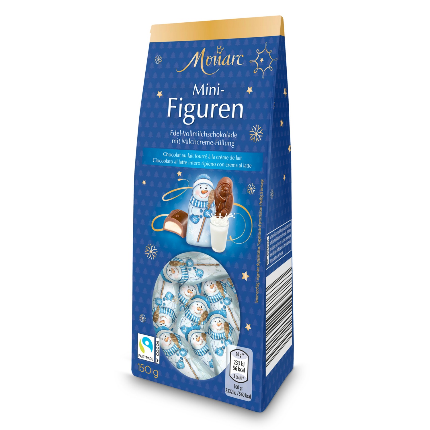 MONARC gefüllte Xmas Figuren, Milchcreme 150 g