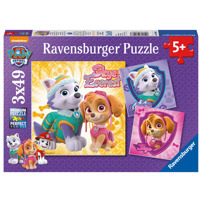 Puzzle-Box - Paw Patrol - Bezaubernde Hundemädchen - 3x 49 Teile