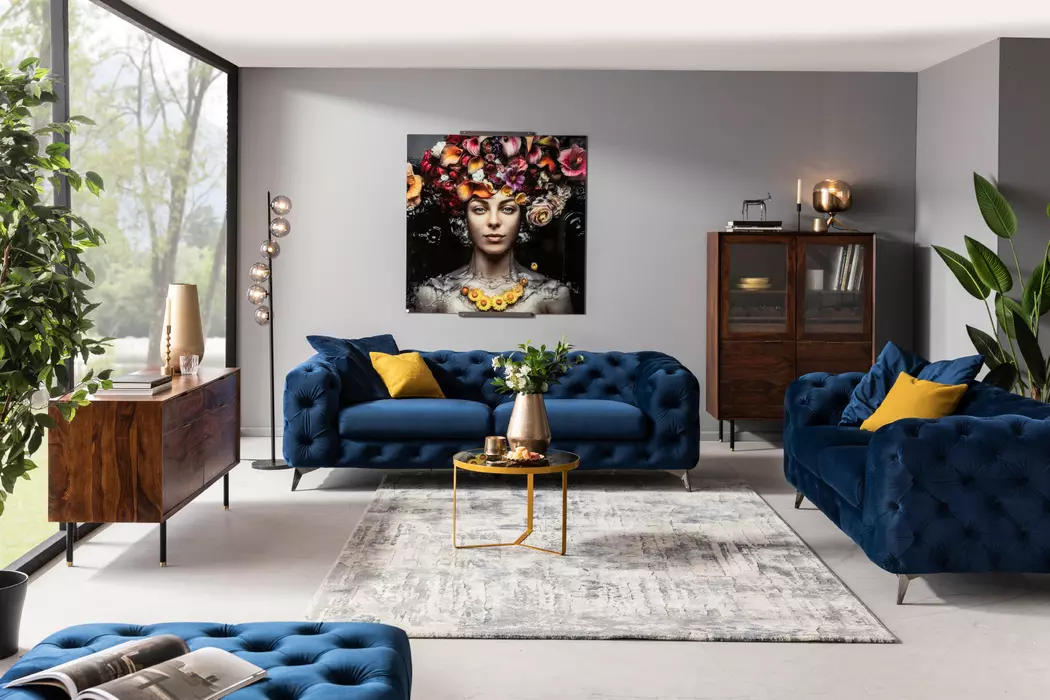 Wandbild 120 x 120 cm Flower Art Lady 65022