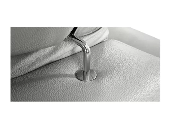 Fauteuil cuir Design ELLIE Gris perle