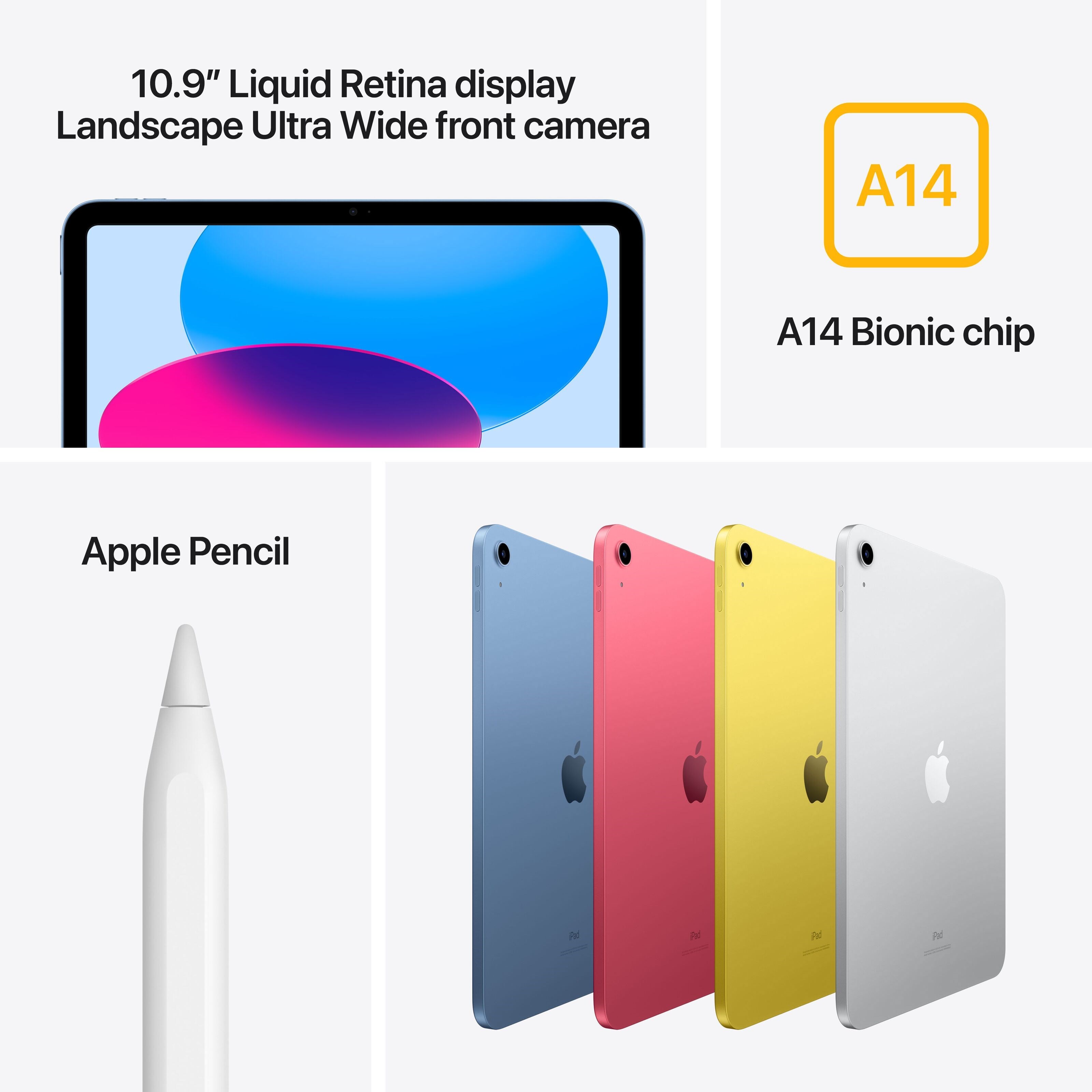 Apple iPad (2022) 10,9” Wifi 64 GB Sølv