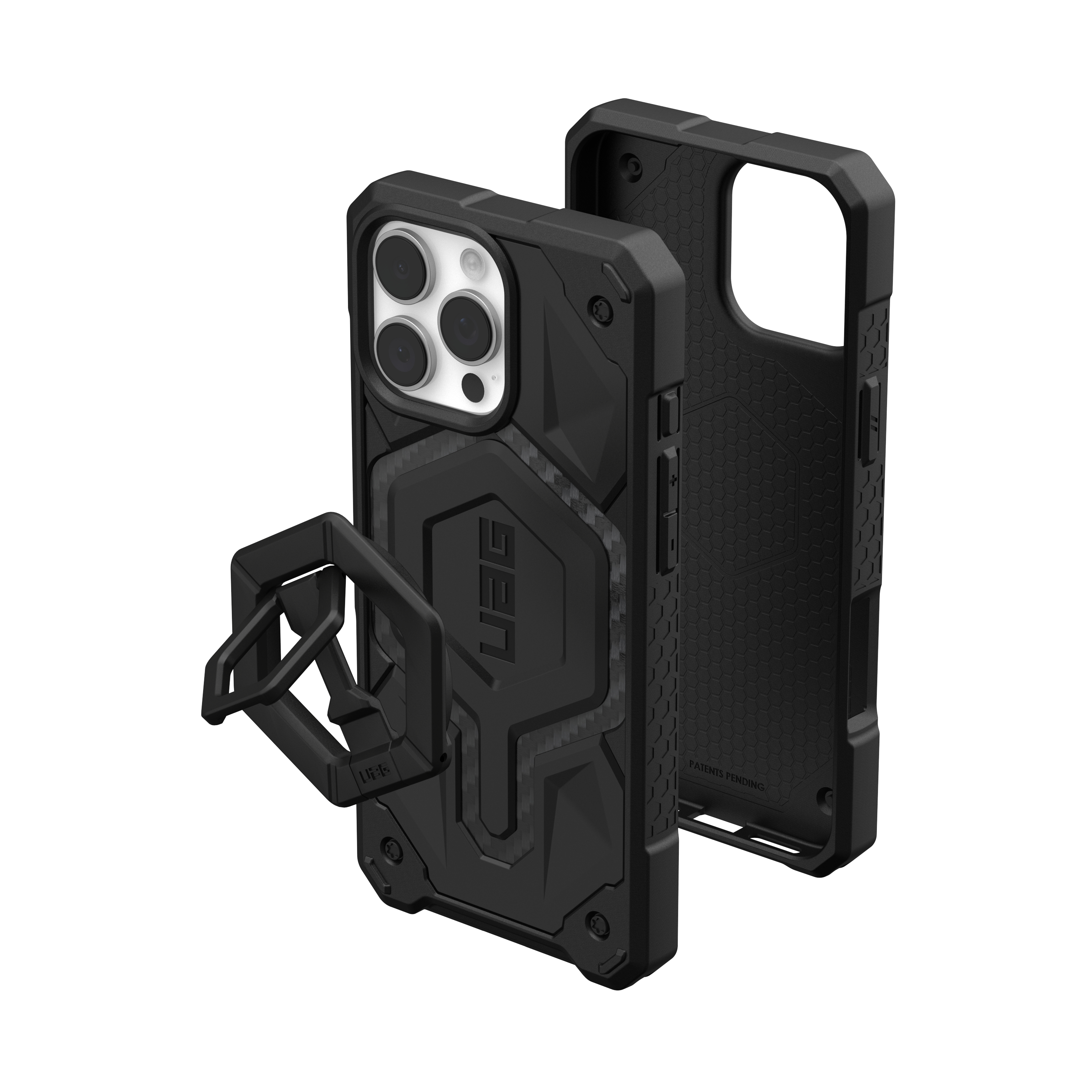 iPhone 16 Pro Max MagSafe Schutzhülle Monarch Pro   Magnetische Finger Griff Ring Halterung (1144571BV01) - Carbon Fiber