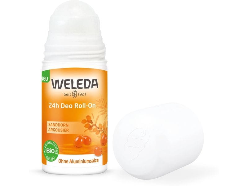 WELEDA Deo Roll-On Sanddorn 50 ml Natürliches Deo bietet 24 h zuverlässiger Schutz