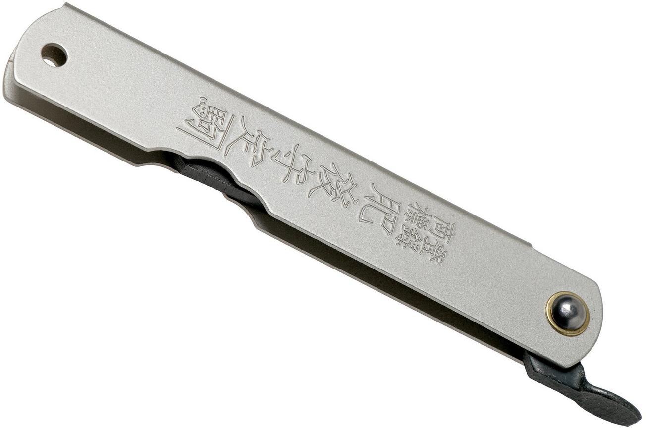 Higonokami zakmes 7,3 cm HIGOC10B, Blue paper steel, Silver Matte Steel