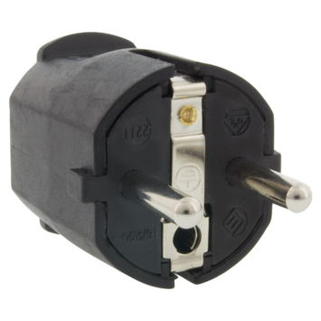 Handson Stekker PVC RA Zwart