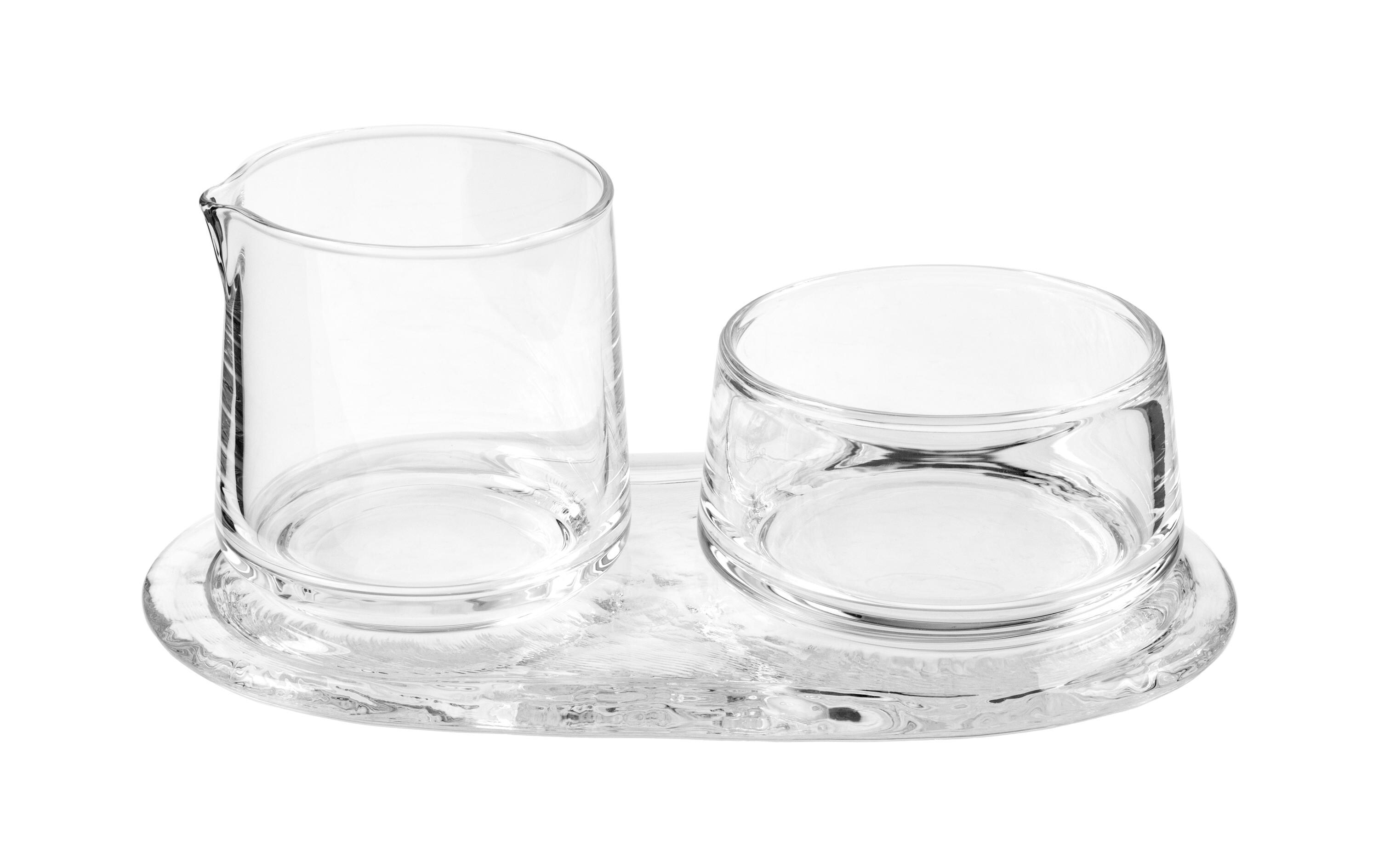 Servier-Set Mona Lisa 210 x 115 x 90 mmSet aus Glaskrug und einer Glasschale mit einem Unterteil