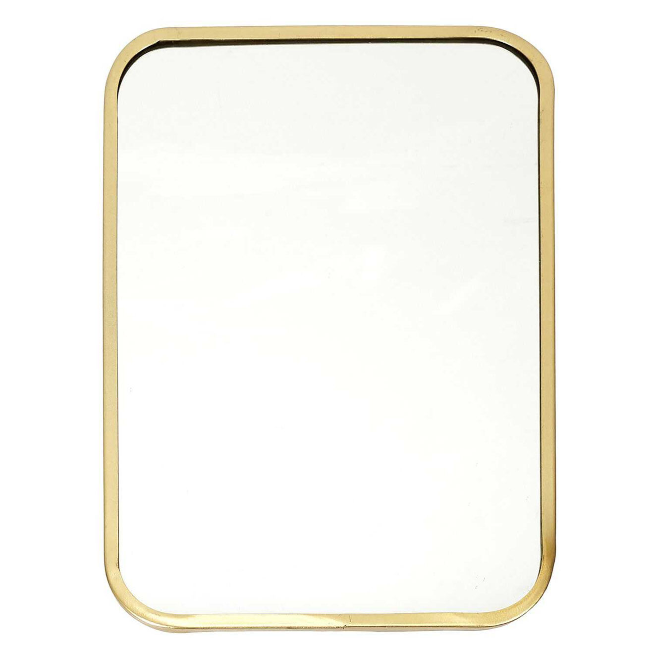 Home Deco Factory Miroir déco contour doré carré cuivre - 25x34 cm