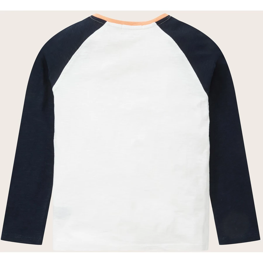 TOM TAILOR Langarmshirt Colorblock Sky Captain Blue