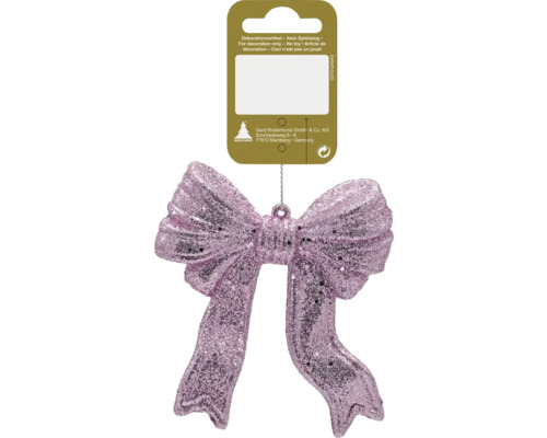 Decoratieve hanger met strik, kunststof, roze