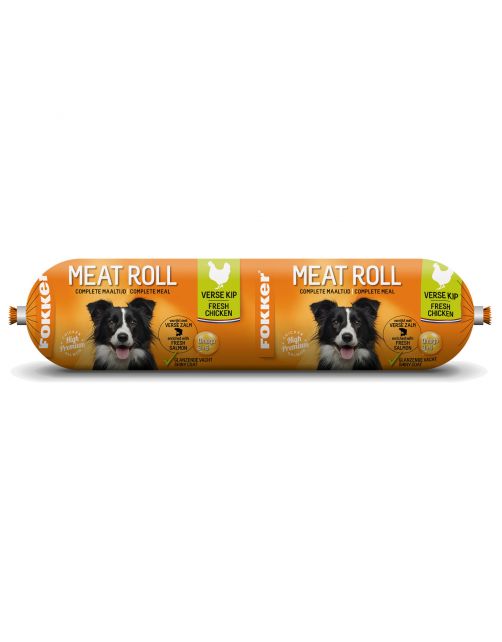 Fokker Meatroll - Hondenvoer - Kip Zalm 800 g