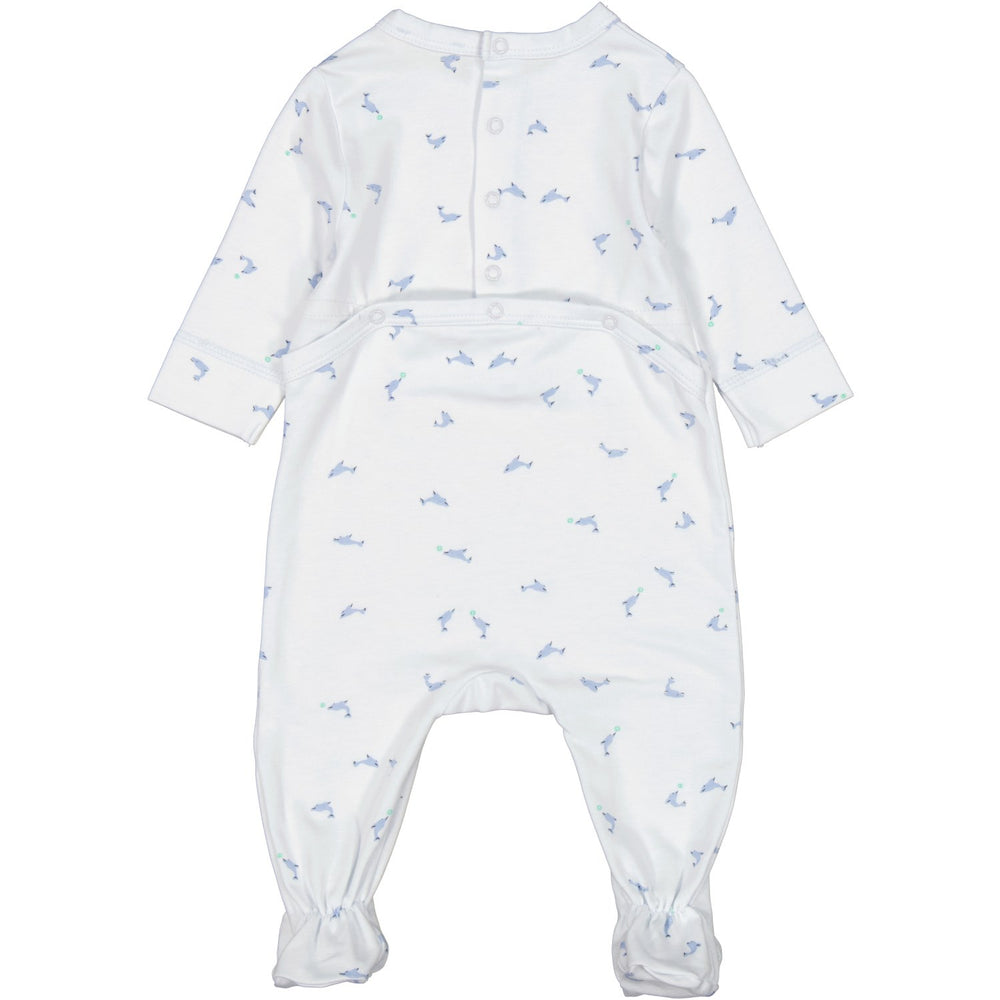 Køb MarMar New Born Modal Smooth Print Dolphin Riova Heldragt
