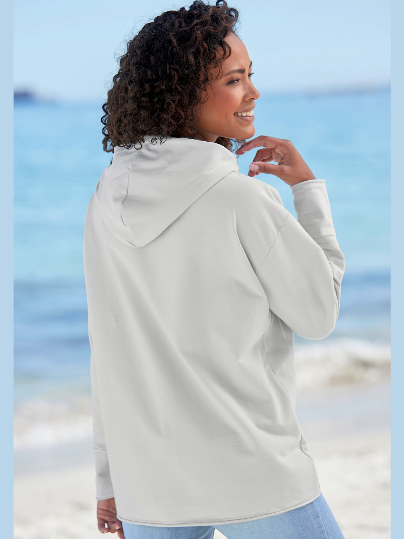 Sweatshirt à capuche logo imprimé devant