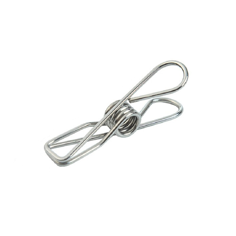 (20er Set) Edelstahl Wäsche Klammern Kleider Aufhänger - Silber