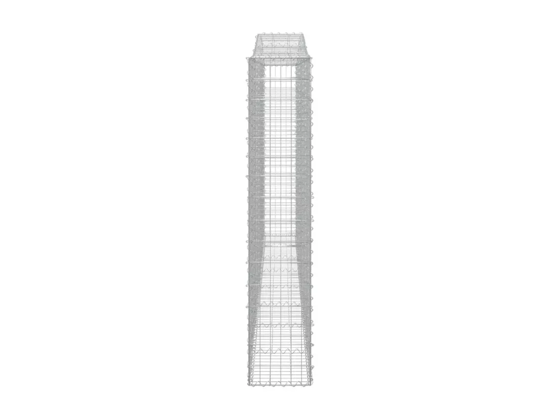 Paniers à gabions arqués 6 pcs 400x30x160-180 Fer galvanisé